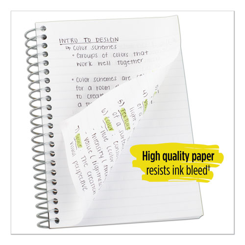 Image of Wirebound Notebook, 1 Subject, Medium/College Rule, Red Cover, 11 x 8.5, 100 Sheets