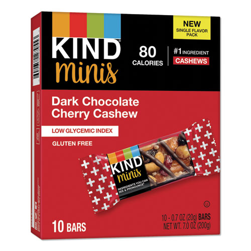 Minis, Dark Chocolate Cherry Cashew, 0.7 oz, 10/Pack