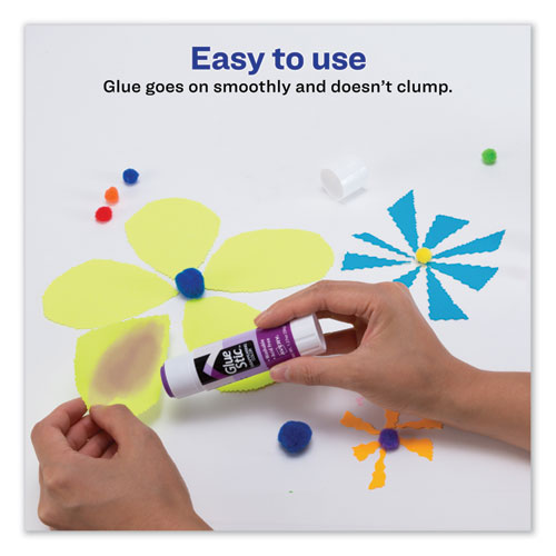 Image of Permanent Glue Stic, 1.27 oz, Applies Purple, Dries Clear