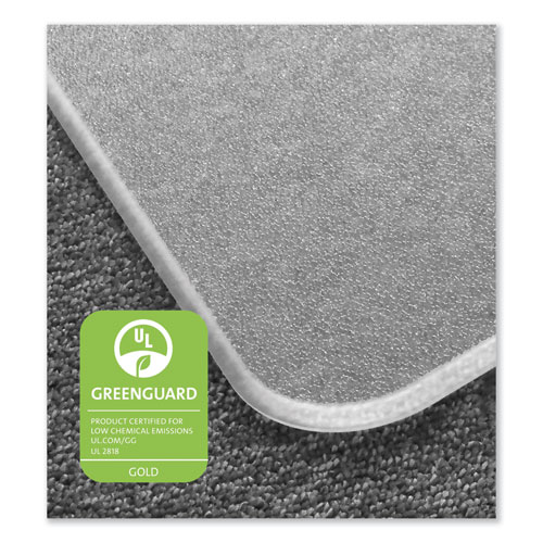 Floortex® Cleartex MegaMat Heavy-Duty Polycarbonate Mat for Hard Floor/All Carpet, 46 x 53, Clear