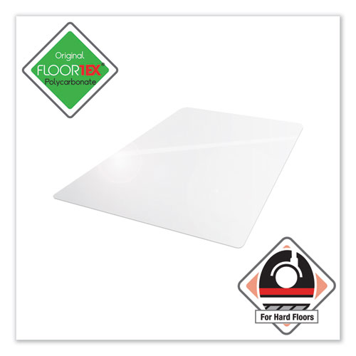 Image of Floortex® Cleartex Ultimat Polycarbonate Chair Mat For Hard Floors, 48 X 53, Clear