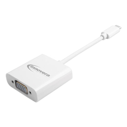 Innovera® USB Type-C VGA Adapter, USB-C/VGA, 0.65 ft, White