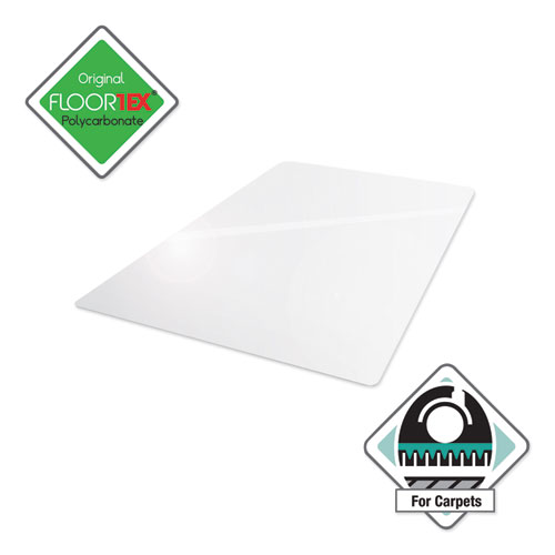 Image of Cleartex Ultimat Polycarbonate Chair Mat for Low/Medium Pile Carpet, 48 x 60, Clear