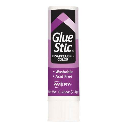 Image of Permanent Glue Stic Value Pack, 0.26 oz, Applies Purple, Dries Clear, 6/Pack