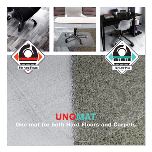 Image of Floortex® Cleartex Unomat Anti-Slip Chair Mat For Hard Floors/Flat Pile Carpets, 35 X 47, Clear