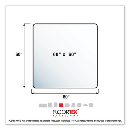 Cleartex Ultimat Xxl Polycarbonate Chair Mat For Hard Floors, 60 X 60, Clear