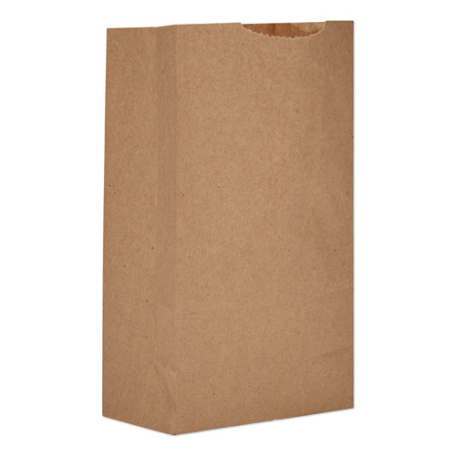 Grocery Paper Bags, 30 lbs Capacity, #3, 4.75"w x 2.94"d x 8.56"h, Kraft, 500 Bags