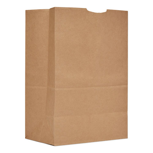 General Grocery Paper Bags, 52 lb Capacity, 1/6 BBL, 12" x 7" x 17", Kraft, 500 Bags