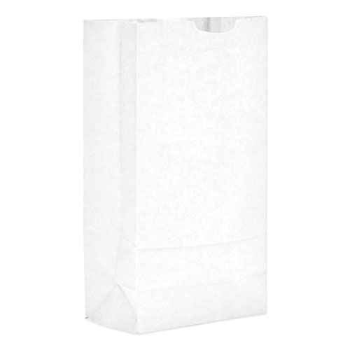 GROCERY PAPER BAGS, 35 LBS CAPACITY, #10, 6.31"W X 4.19"D X 12.38"H, WHITE, 2,000 BAGS