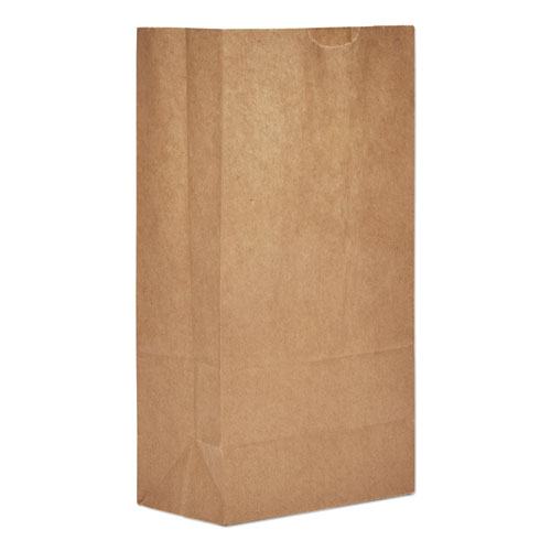 Grocery Paper Bags, 50 lb Capacity, #5, 5.25" x 3.44" x 10.94", Kraft, 500 Bags