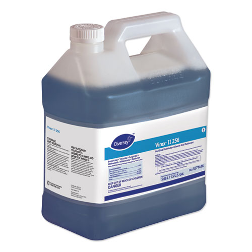 Virex II 256 One-Step Disinfectant Cleaner Deodorant Mint, 1.5 gal, 2/Carton