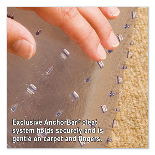 EverLife Intensive Use Chair Mat for High Pile Carpet, Rectangular with Lip, 36 x 48, Clear