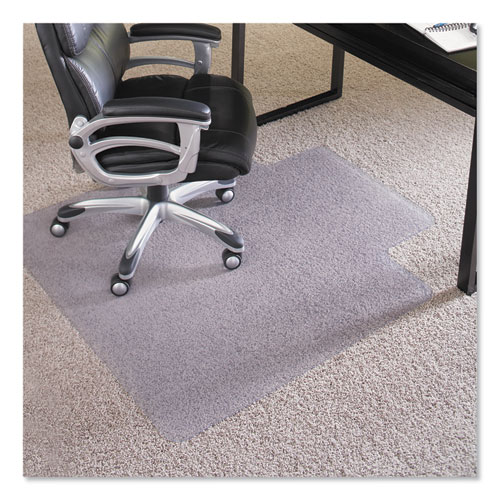 EverLife Intensive Use Chair Mat with Crystal Edge for High-Pile Carpet, Lipped, 36" x 48", Clear