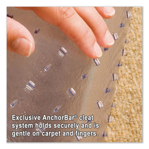 MULTI-TASK SERIES ANCHORBAR CHAIR MAT FOR CARPET UP TO 0.38", 46 X 60, CLEAR