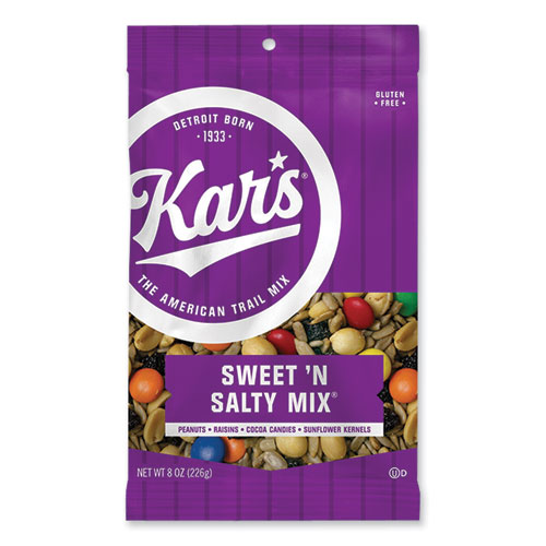 Fresh Harvest Trail Mix, Sweet N Salty, 8 oz Bag, 12/Box
