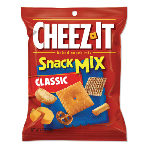Image of Cheez-it Baked Snack Mix, Classic Cheese, 4.5 oz Bag, 6/Pack