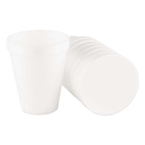 Image of Foam Drink Cups, 10 oz, White, 25/Bag, 40 Bags/Carton