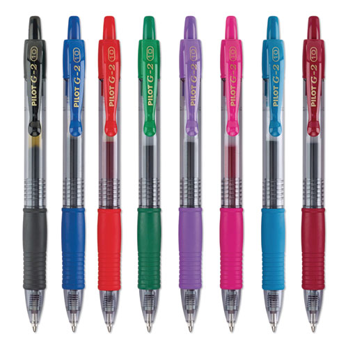 Image of Pilot® G2 Premium Gel Pen Convenience Pack, Retractable, Bold 1 Mm, Assorted Ink And Barrel Colors, 8/Pack