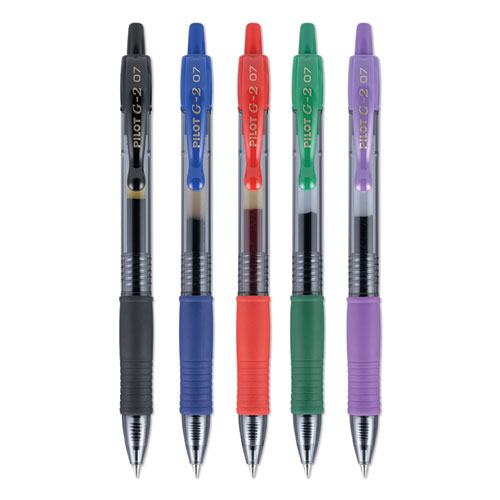 Pilot G2 Premium Retractable Gel Ink Pen Assorted Ink 1mm 8/Pack 31654