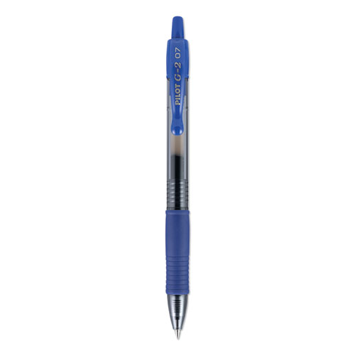 Image of Pilot® G2 Premium Gel Pen Convenience Pack, Retractable, Fine 0.7 Mm, Blue Ink, Blue Barrel, 36/Pack