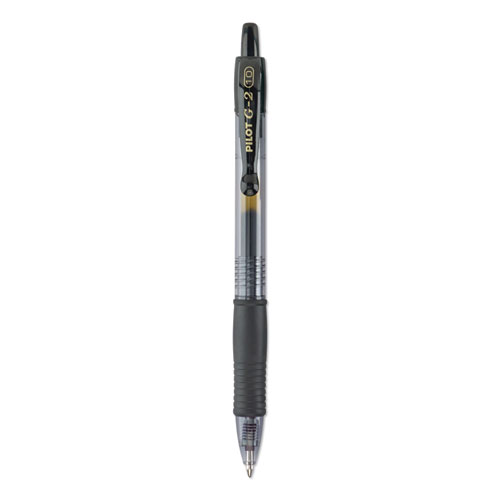 G2 Premium Retractable Gel Pen, Bold 1mm, Black Ink, Smoke Barrel, Dozen
