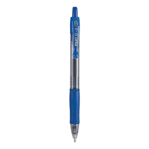 G2 Premium Retractable Gel Pen, 1mm, Blue Ink, Smoke Barrel, Dozen