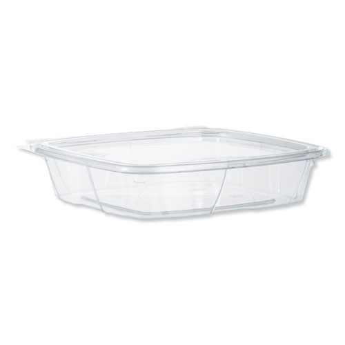 Tamper-Resistant, Tamper-Evident Bowls with Dome Lid, 64 oz, 8.9 Diameter  x 4h, Clear, Plastic, 100/Carton