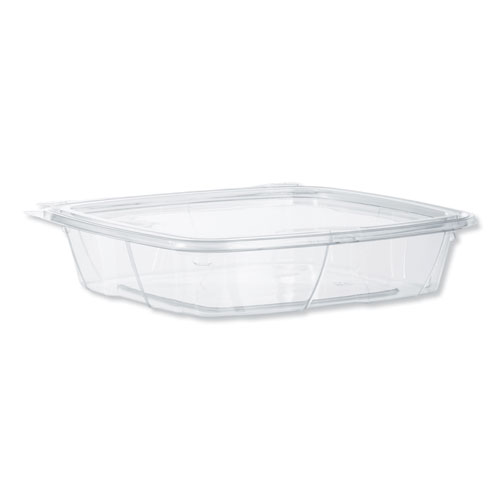 ClearPac SafeSeal Tamper-Resistant/Evident Containers, Flat Lid, 8 oz, 4.9  x 1.4 x 5.5, Clear, Plastic, 100/Bag, 2 Bags/CT - mastersupplyonline