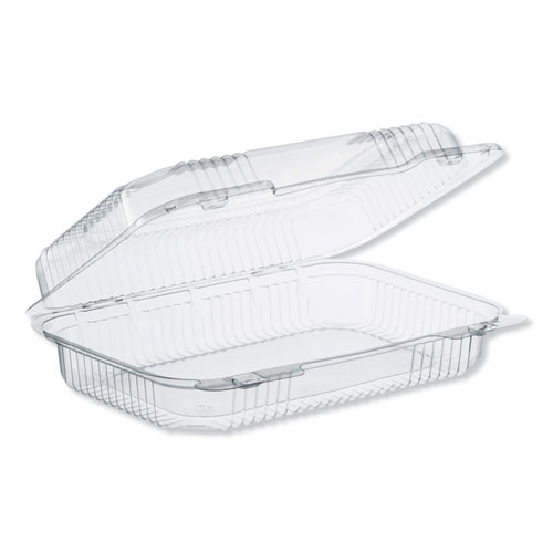 STAYLOCK CLEAR HINGED LID CONTAINERS, 32 OZ, 6.8 X 9.4 X 2.6, CLEAR, 250/CARTON