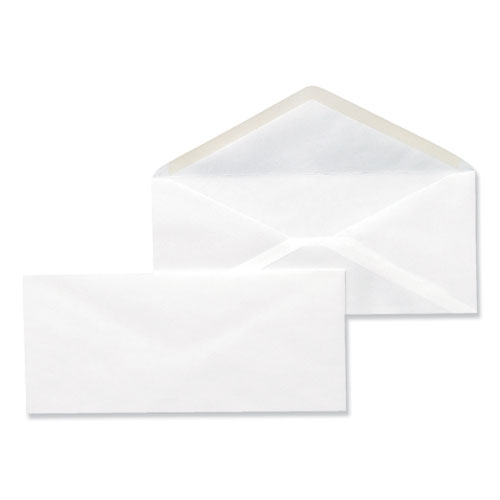 Image of Open-Side Business Envelope, #10, Monarch Flap, Gummed Closure, 4.13 x 9.5, White, 500/Box
