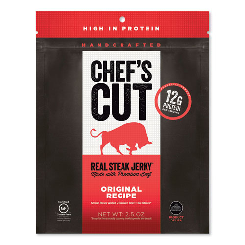 Image of Chef'S Cut Real Steak Jerky, Original Recipe, 2.5 Oz Bag