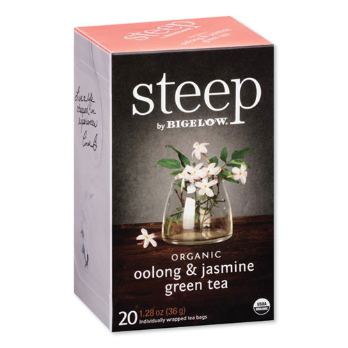 Steep Tea, Oolong and Jasmine Green, 0.06 oz Tea Bag, 20/Box