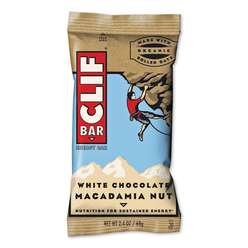 Energy Bar, White Chocolate Macadamia Nut, 2.4 oz Bar, 12 Bars/Box