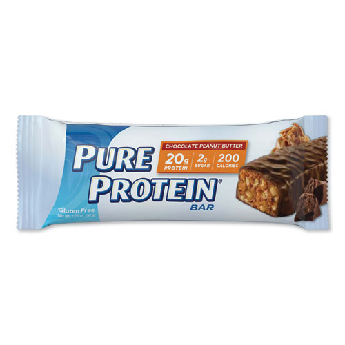 Pure Protein Bar, Chocolate Peanut Butter, 1.76 oz Bar, 6/Box