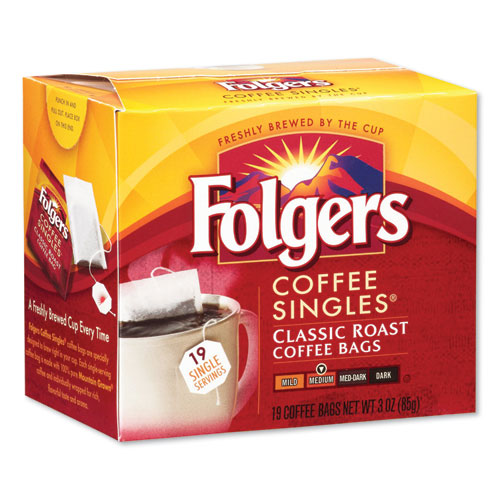 Image of Folgers® Coffee Filter Packs, Classic Roast, 0.16 Oz, 19/Pack