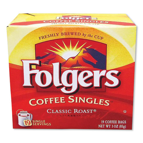 Image of Folgers® Coffee Filter Packs, Classic Roast, 0.16 Oz, 19/Pack