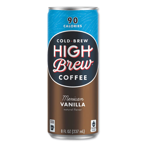 HIGH Brew® Coffee Cold Brew Coffee + Protein, Black and Bold, 8 oz Can, 12/Pack