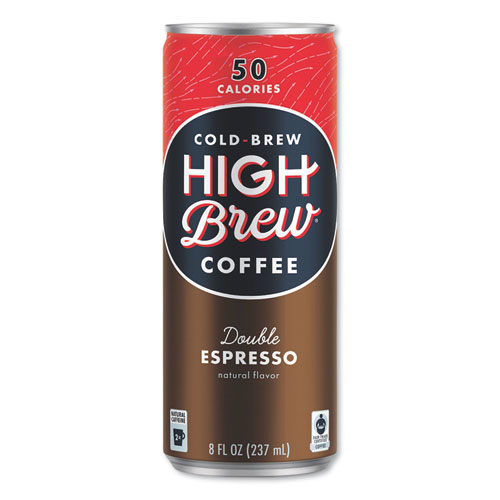 HIGH Brew® Coffee Cold Brew Coffee + Protein, Mexican Vanilla, 8 oz Can, 12/Pack