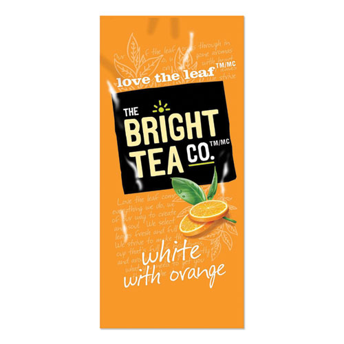 The Bright Tea Co. Tea Freshpack Pods, White With Orange, 0.05 Oz, 100/Carton