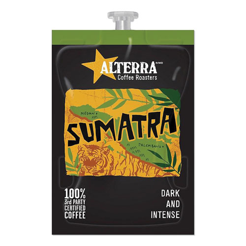 Image of Coffee Freshpack Pods, Sumatra Blend, Dark Roast, 0.3 oz, 100/Carton
