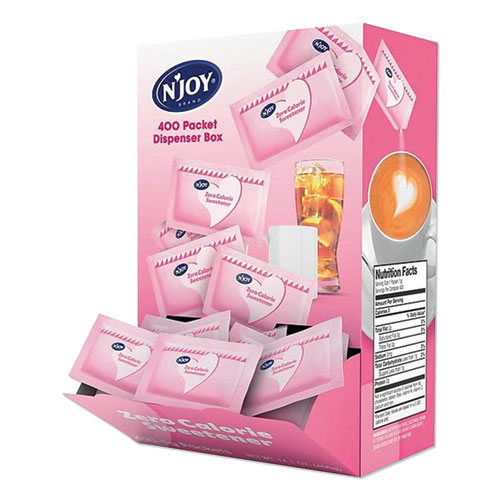 N'Joy Pink Saccharin Artificial Sweetener Packets, 0.04 oz Packet, 400 Packets/Box