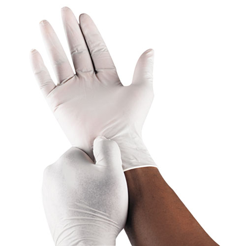 Image of Latex Exam Gloves, Powder-Free, Medium, 100/Box
