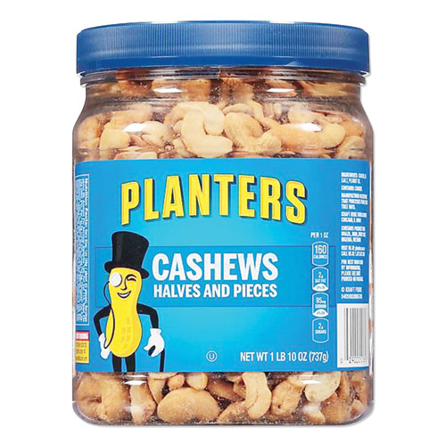 Image of Salted Cashew Halves and Pieces, 26 oz Canister