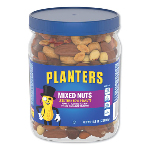 Salted Mixed Nuts, 27 oz Canister