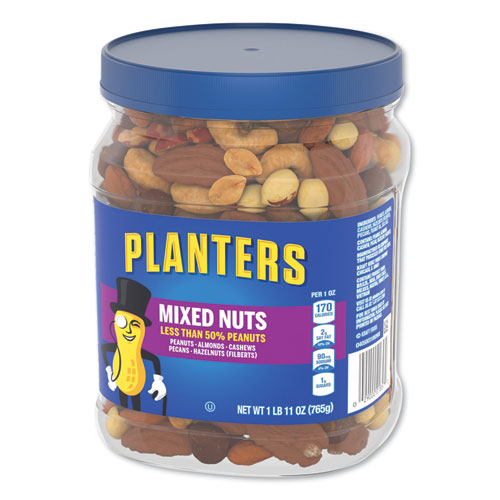 Salted Mixed Nuts, 27 oz Canister