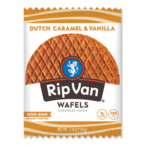 Wafels - Single Serve, Dutch Caramel and Vanilla, 1.16 oz Pack, 12/Box