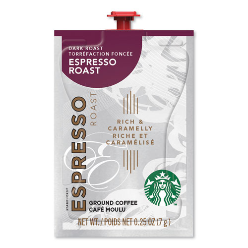 FLAVIA Coffee Freshpacks, Espresso Dark Roast, 0.25 oz Freshpack, 72/Carton