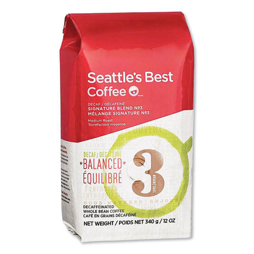 Image of Level 3 Whole Bean Coffee, Decaffeinated, 12 oz Bag