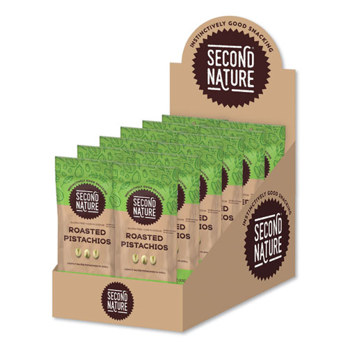 Second Nature® Roasted Pistachios, 1.5 oz Bag, 12 Bags/Box