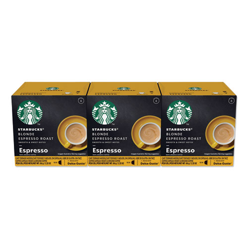 STARBUCKS COFFEE CAPSULES, BLONDE ESPRESSO ROAST, 36/CARTON